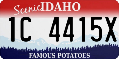 ID license plate 1C4415X