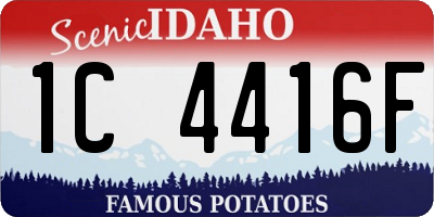 ID license plate 1C4416F