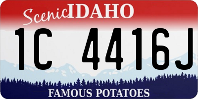 ID license plate 1C4416J