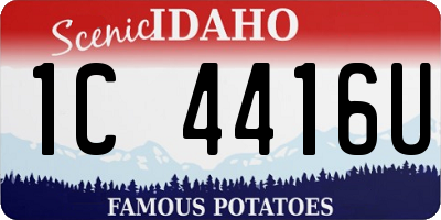 ID license plate 1C4416U