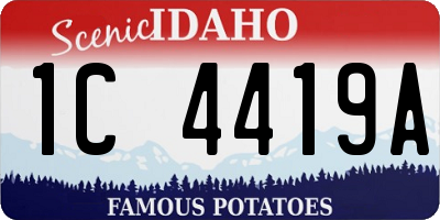 ID license plate 1C4419A