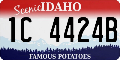 ID license plate 1C4424B