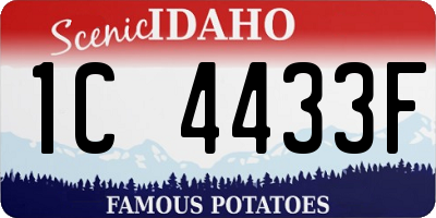 ID license plate 1C4433F