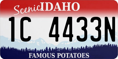 ID license plate 1C4433N