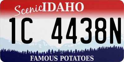 ID license plate 1C4438N