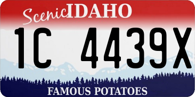 ID license plate 1C4439X