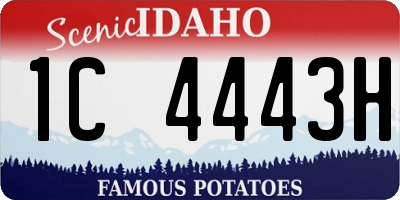 ID license plate 1C4443H