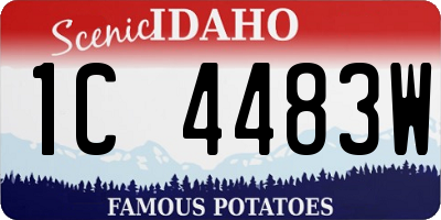 ID license plate 1C4483W