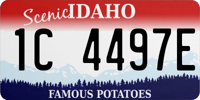 ID license plate 1C4497E