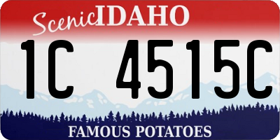 ID license plate 1C4515C