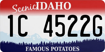 ID license plate 1C4522G