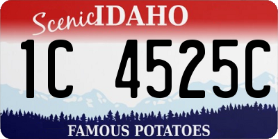 ID license plate 1C4525C