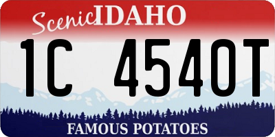 ID license plate 1C4540T