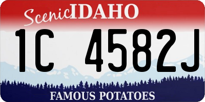 ID license plate 1C4582J