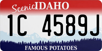 ID license plate 1C4589J