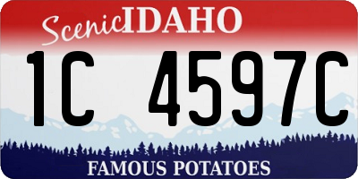 ID license plate 1C4597C