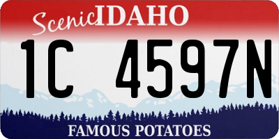 ID license plate 1C4597N