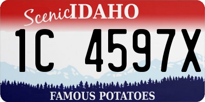 ID license plate 1C4597X