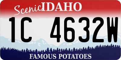 ID license plate 1C4632W