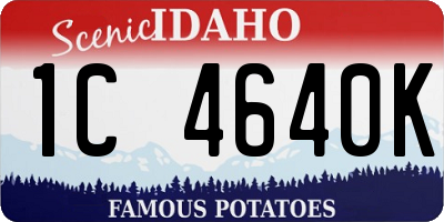 ID license plate 1C4640K