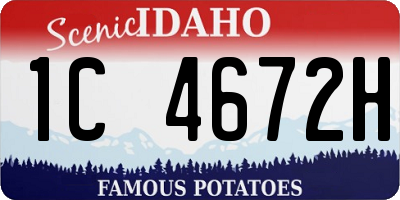 ID license plate 1C4672H