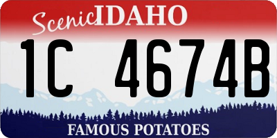 ID license plate 1C4674B