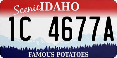 ID license plate 1C4677A