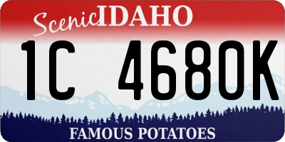 ID license plate 1C4680K