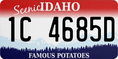 ID license plate 1C4685D