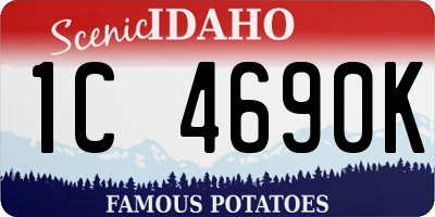 ID license plate 1C4690K