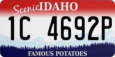 ID license plate 1C4692P