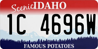 ID license plate 1C4696W