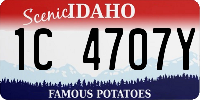 ID license plate 1C4707Y