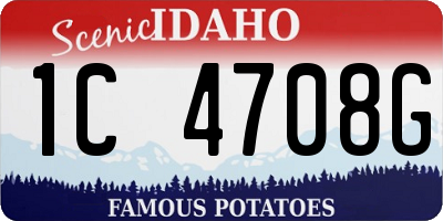 ID license plate 1C4708G