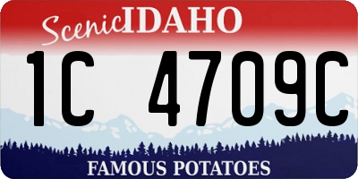 ID license plate 1C4709C