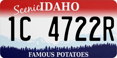 ID license plate 1C4722R