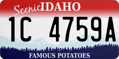 ID license plate 1C4759A
