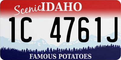 ID license plate 1C4761J