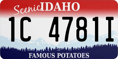 ID license plate 1C4781I