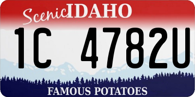 ID license plate 1C4782U