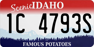ID license plate 1C4793S