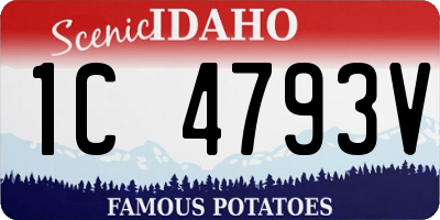 ID license plate 1C4793V