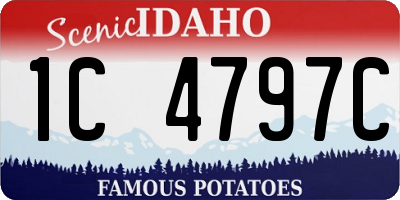 ID license plate 1C4797C