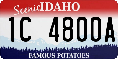 ID license plate 1C4800A
