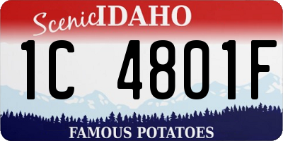 ID license plate 1C4801F