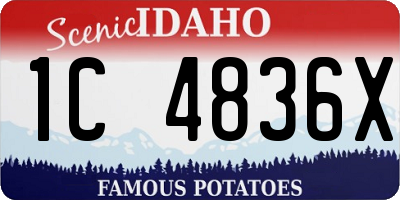 ID license plate 1C4836X