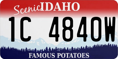 ID license plate 1C4840W