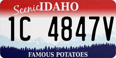 ID license plate 1C4847V