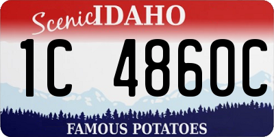ID license plate 1C4860C