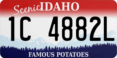 ID license plate 1C4882L